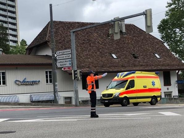 Verkehrsregelung im Einsatz